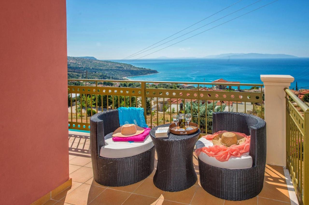 Lourdas Beach View Villa Vlachata Exterior foto